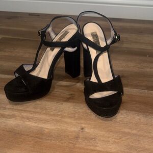 Olivia Miller Black Platform Heels